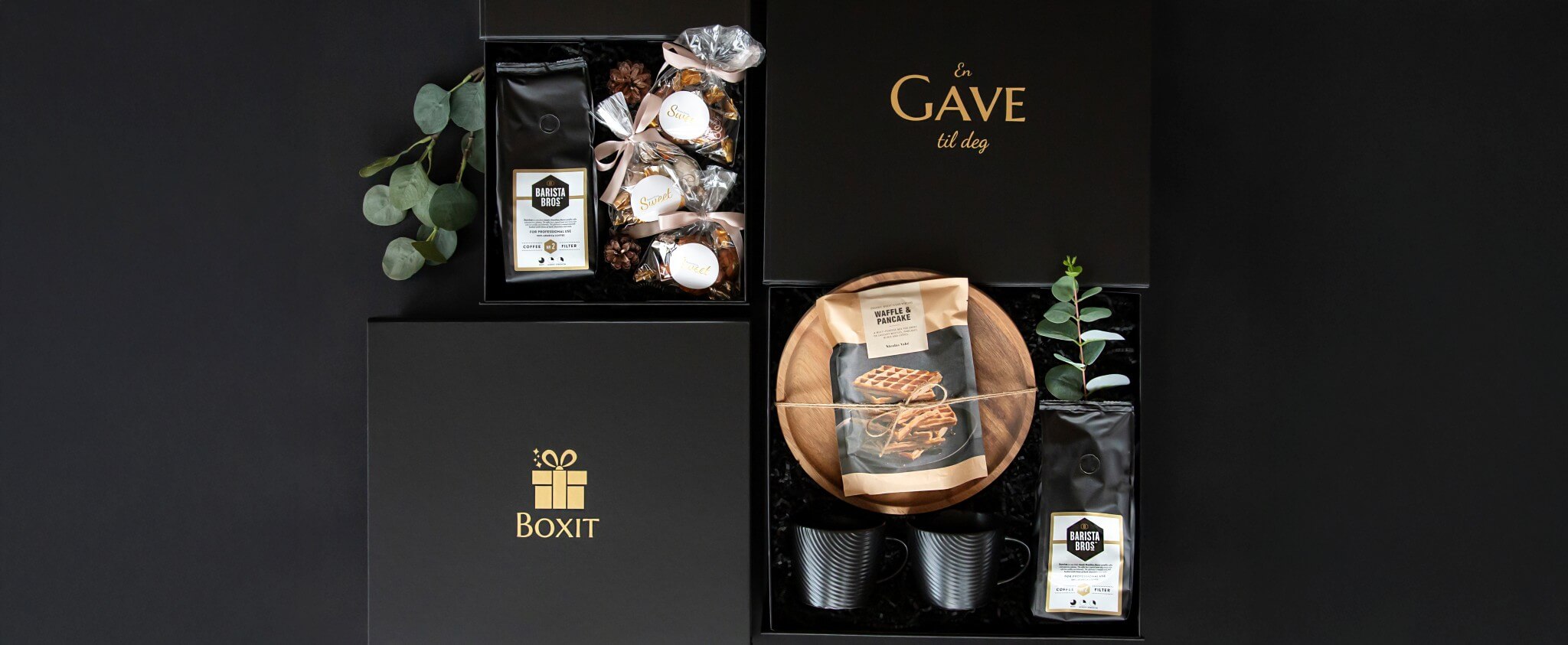 Gaveesker fra Boxit – luksuriøse gaver med kaffe, snacks og tilbehør til enhver anledning