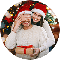 Julegave til kjæresten meny ikon.