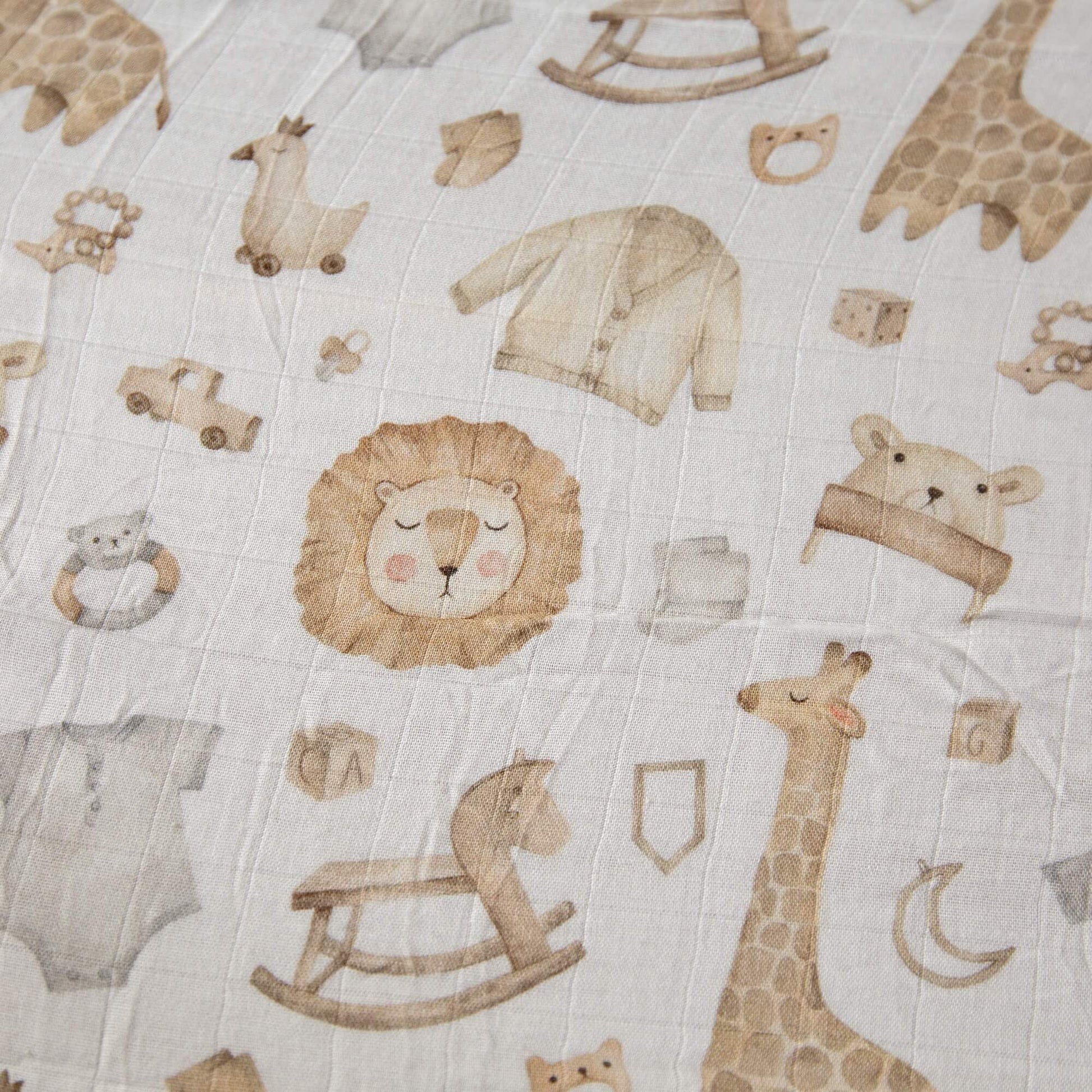 Detaljert bilde av et babypledd.