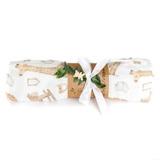 Supermykt babyteppe i bambus og bomullsmusselin fra Kangobaby.